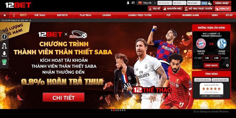 Nhà cái 12Bet luôn có phong thái chuyên nghiệp khi phục vụ khách hàng 
